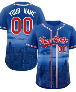 Custom Royal Red-White Chicago City Connect Baseball Jersey