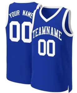 Custom Royal White Classic Tops Basketball Jersey