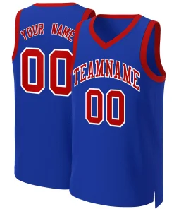 Custom Royal Red-White Classic Tops Basketball Jersey