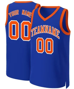 Custom Royal Orange-White Classic Tops Basketball Jersey