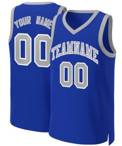 Custom Royal Gray-White Classic Tops Basketball Jersey