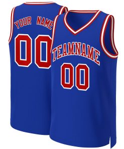 Custom Royal Red-White Classic Tops Basketball Jersey