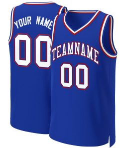 Custom Royal White-Royal Classic Tops Basketball Jersey