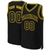 Custom Black Black-Yellow Classic Tops Basketball Jersey