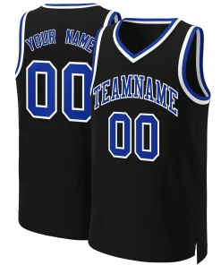 Custom Black Royal-White Classic Tops Basketball Jersey