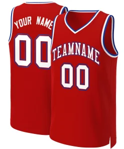 Custom Red White-Red Classic Tops Basketball Jersey