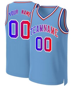 Custom Light Blue Blue-White Classic Tops Basketball Jersey