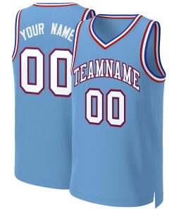 Custom Light Blue White-Royal Classic Tops Basketball Jersey