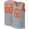 Custom Gray Orange Classic Tops Basketball Jersey