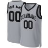 Custom Gray Black Classic Tops Basketball Jersey