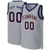 Custom Gray Navy-Orange Classic Tops Basketball Jersey
