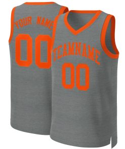 Custom Dark Gray Orange Classic Tops Basketball Jersey