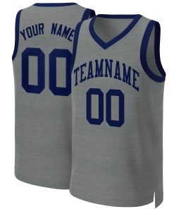 Custom Dark Gray Navy Classic Tops Basketball Jersey
