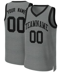 Custom Dark Gray Black Classic Tops Basketball Jersey