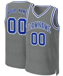 Custom Dark Gray Royal-White Classic Tops Basketball Jersey