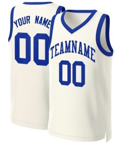 Custom Khaki Royal Classic Tops Basketball Jersey