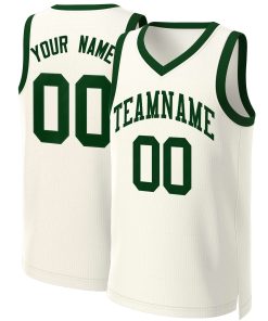 Custom Khaki Green Classic Tops Basketball Jersey