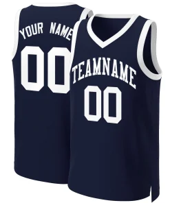 Custom Navy White Classic Tops Basketball Jersey