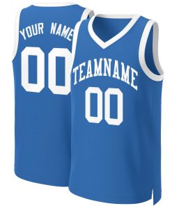 Custom Blue White Classic Tops Basketball Jersey