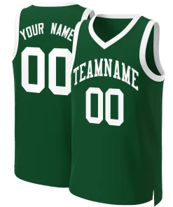 Custom Green White Classic Tops Basketball Jersey