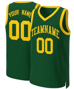 Custom Green Gold Classic Tops Basketball Jersey