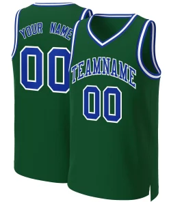 Custom Green Royal-White Classic Tops Basketball Jersey