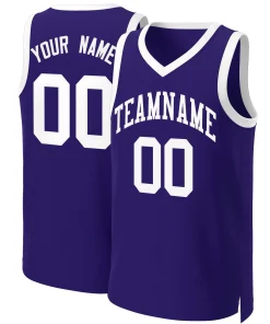 Custom Purple White Classic Tops Basketball Jersey