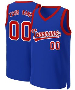 Custom Royal Red-White Classic Tops Basketball Jersey