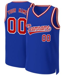 Custom Royal Red-White Classic Tops Basketball Jersey