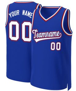 Custom Royal White-Royal Classic Tops Basketball Jersey