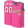 Custom Pink White-Orange Classic Tops Basketball Jersey