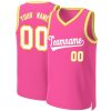 Custom Pink White Classic Tops Basketball Jersey