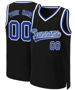 Custom Black Royal-White Classic Tops Basketball Jersey