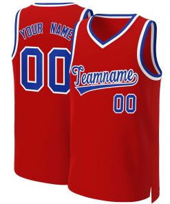 Custom Red Royal-White Classic Tops Basketball Jersey
