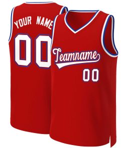 Custom Red White-Red Classic Tops Basketball Jersey