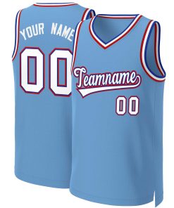 Custom Light Blue White-Royal Classic Tops Basketball Jersey