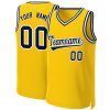 Custom Yellow Navy-White Classic Tops Basketball Jersey