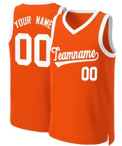 Custom Orange White Classic Tops Basketball Jersey