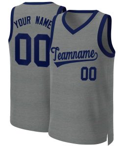 Custom Dark Gray Navy Classic Tops Basketball Jersey