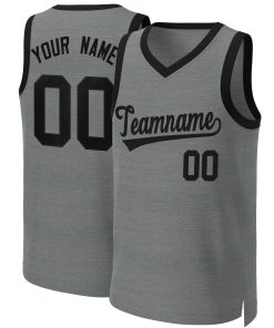 Custom Dark Gray Black Classic Tops Basketball Jersey