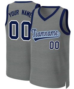 Custom Dark Gray Navy-White Classic Tops Basketball Jersey