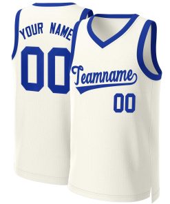 Custom Khaki Royal Classic Tops Basketball Jersey