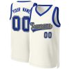 Custom Khaki Royal-Yellow Classic Tops Basketball Jersey