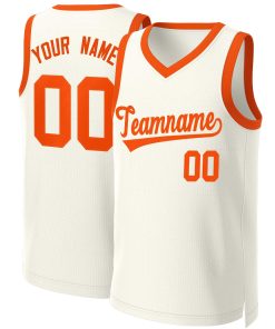 Custom Khaki Orange Classic Tops Basketball Jersey