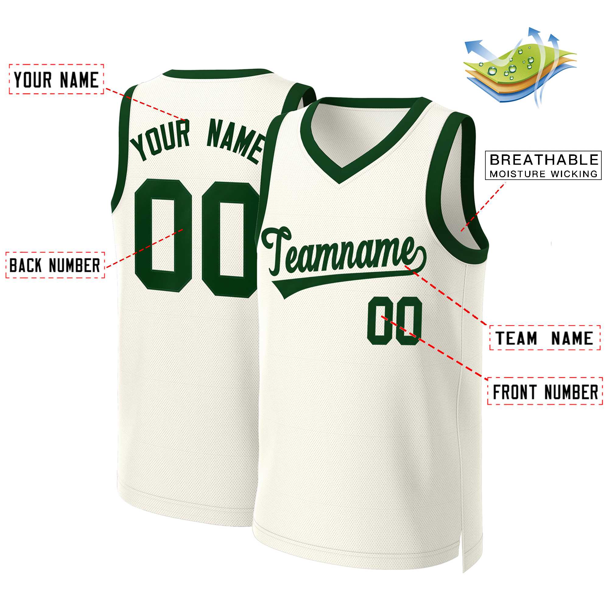 Custom Khaki Green Classic Tops Basketball Jersey - Image 2