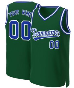 Custom Green Royal-White Classic Tops Basketball Jersey