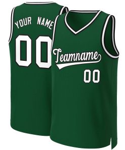 Custom Green White-Black Classic Tops Basketball Jersey