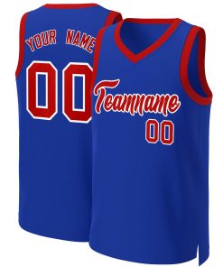 Custom Royal Red-White Classic Tops Basketball Jersey