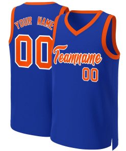 Custom Royal Orange-White Classic Tops Basketball Jersey