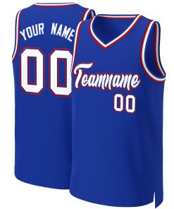 Custom Royal White-Royal Classic Tops Basketball Jersey